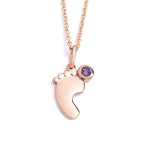 Amethyst Pendant with Chain (Size 20 with 4 Inches Extender) in Rose Gold Overlay Sterling Silver