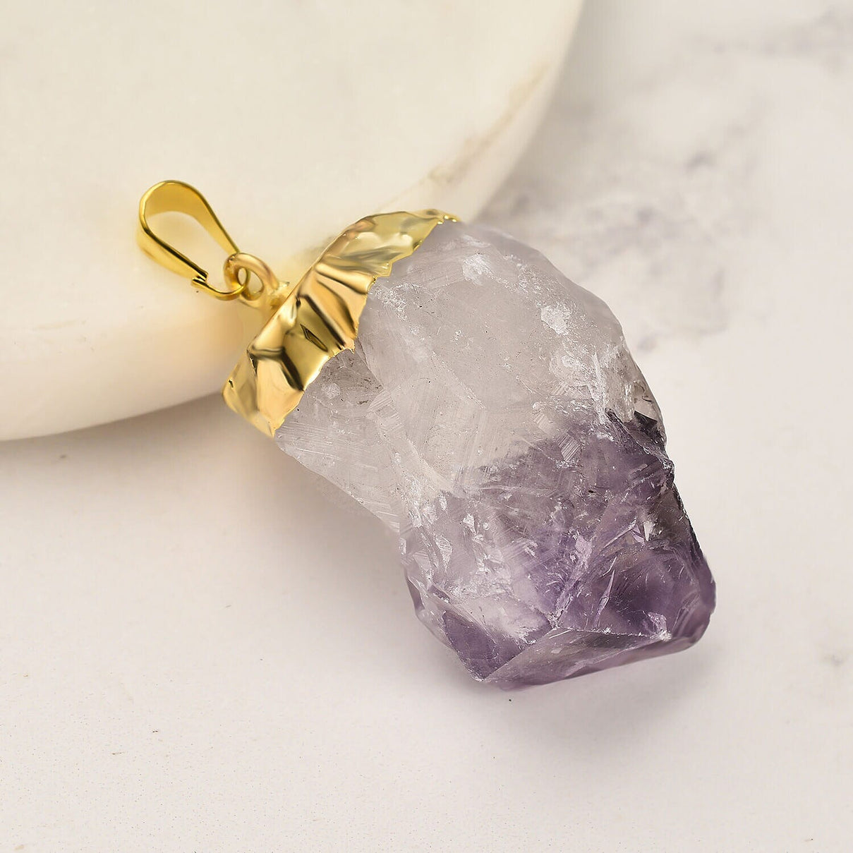 Amethyst Point Pendant in Gold Tone 10.00 Ct 7509497 2