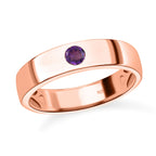 Amethyst Ring in Rose Gold Overlay Sterling Silver