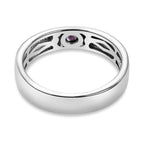 Amethyst Ring in Platinum Overlay Sterling Silver