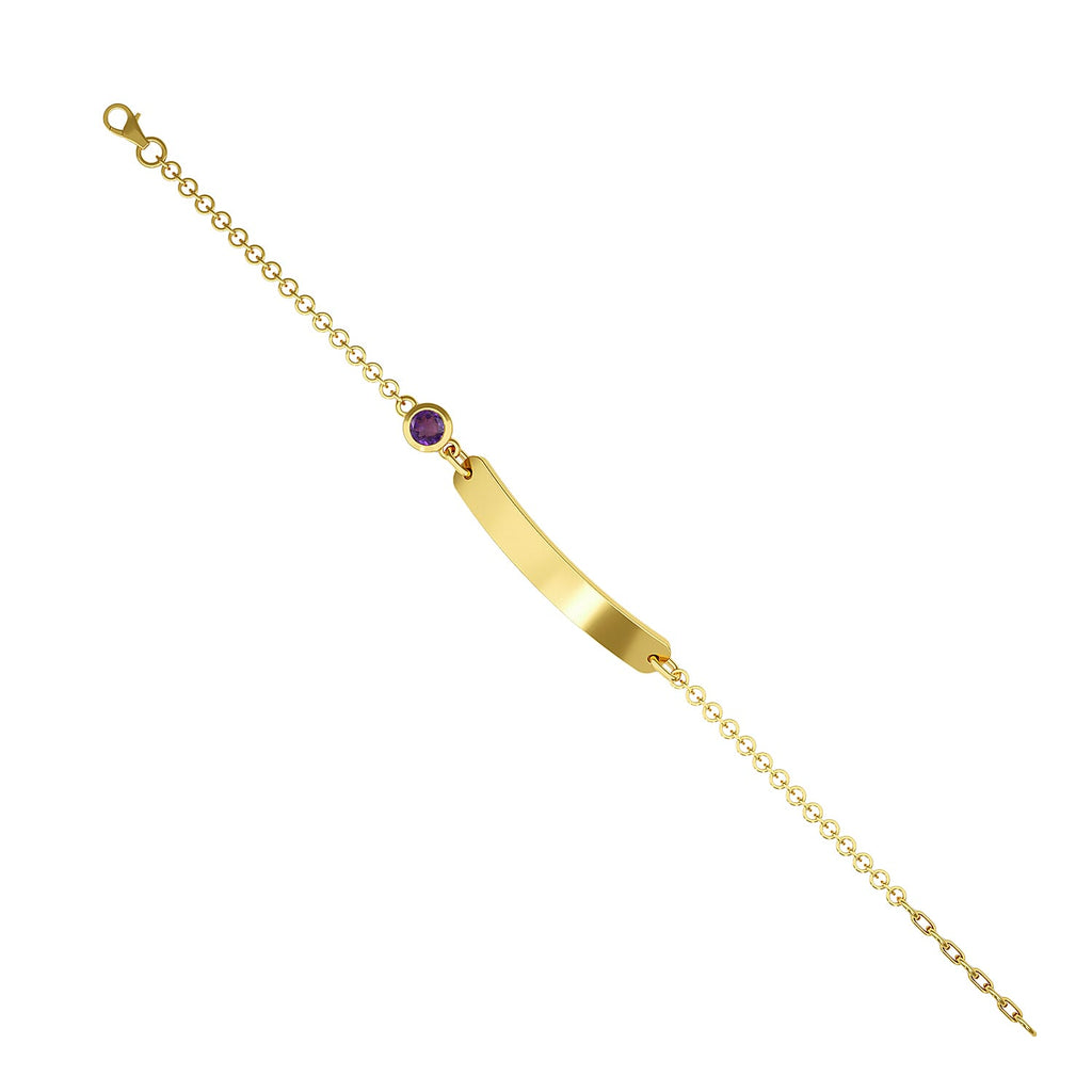 Amethyst Bracelet (Size 6 with Extender) in 14K Gold Overlay Sterling Silver, Silver wt 5.65 Gms