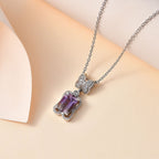 Ametrine & Natural Zircon Pendant with Chain (Size 20) in Rhodium Overlay Sterling Silver 1.81 Ct