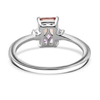 Ametrine  White Zircon  Ring in Platinum Overlay Sterling Silver 1.04 ct