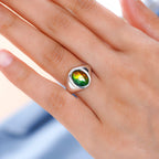Ammolite Solitaire Ring in Platinum Overlay Sterling Silver 2.60 Ct