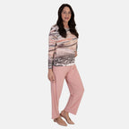 Anamor ITY Ankle Grazer Trouser With Drawstring Waist (Size L-XL) - Dark Pink