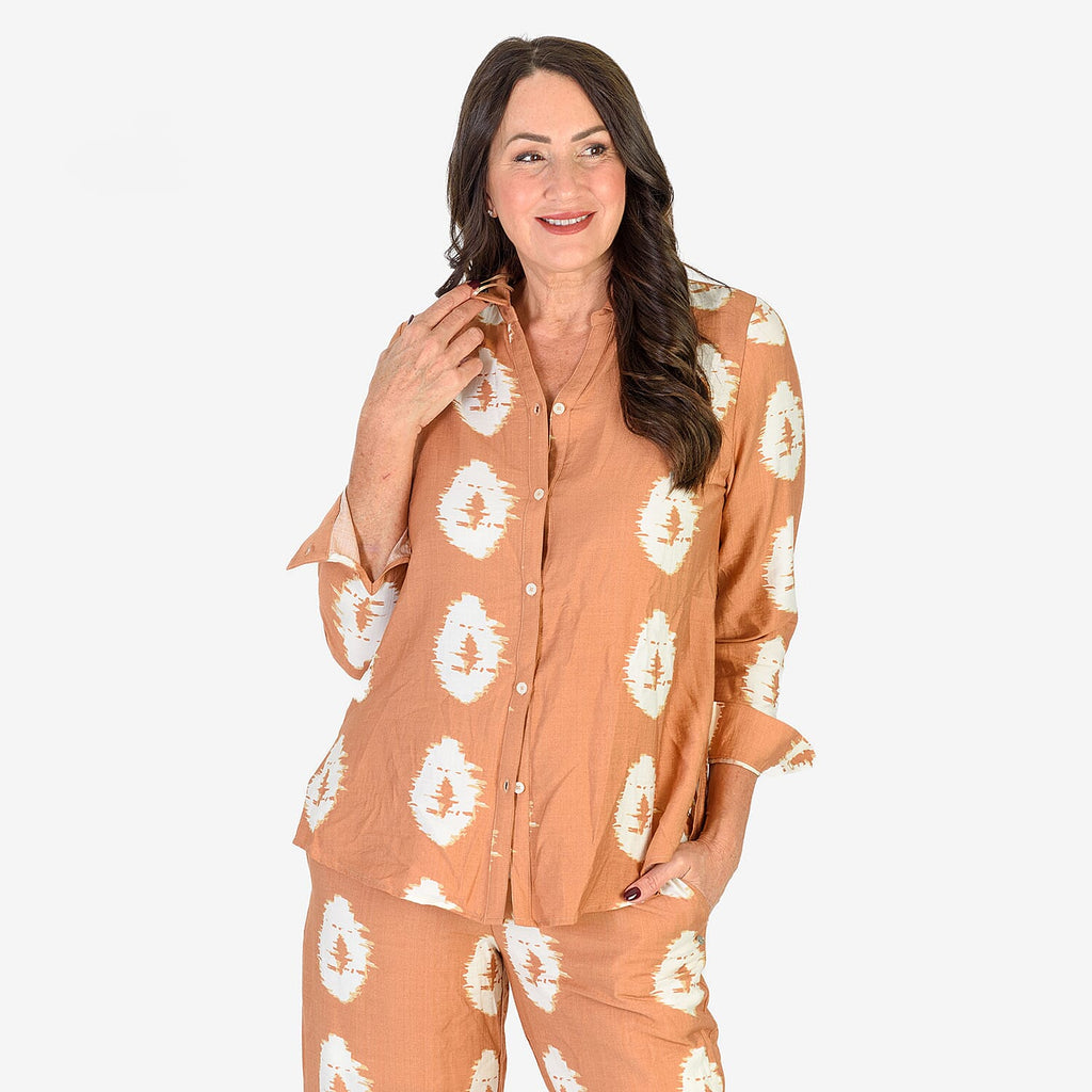 Anamor Printed Shirt (Size L-XL) - Beige