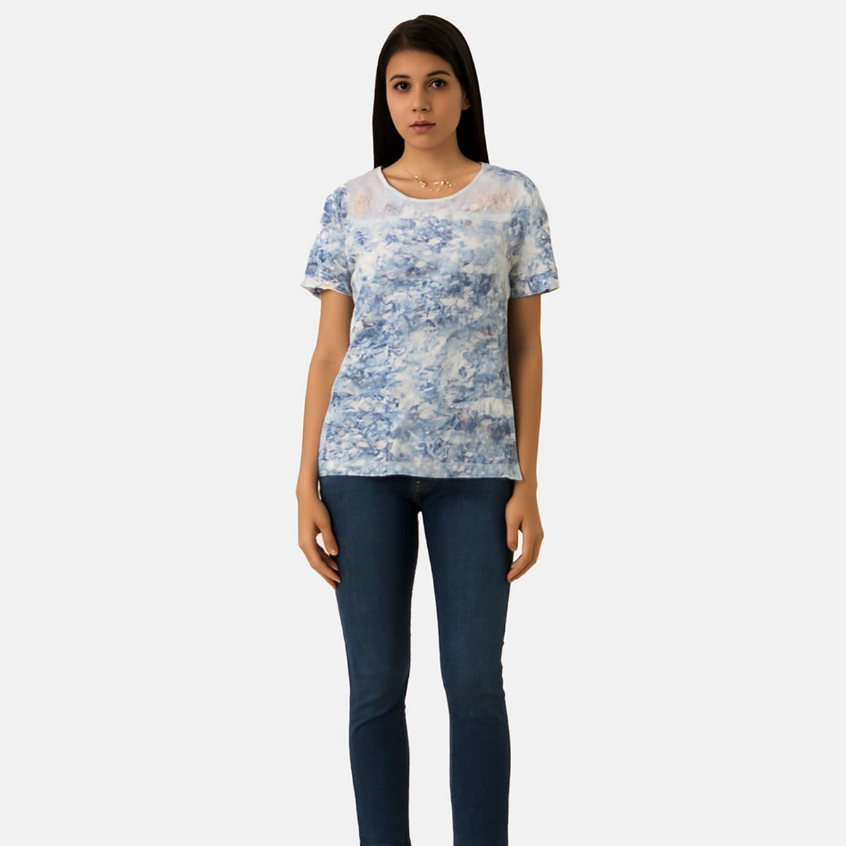Anamor Knitted Top (Size - XL) - Blue Pink V32612269 0