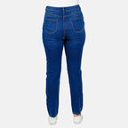 TAMSY - Angelina Relaxed Skinny Stretch Jean (Size 26) - Mid Blue
