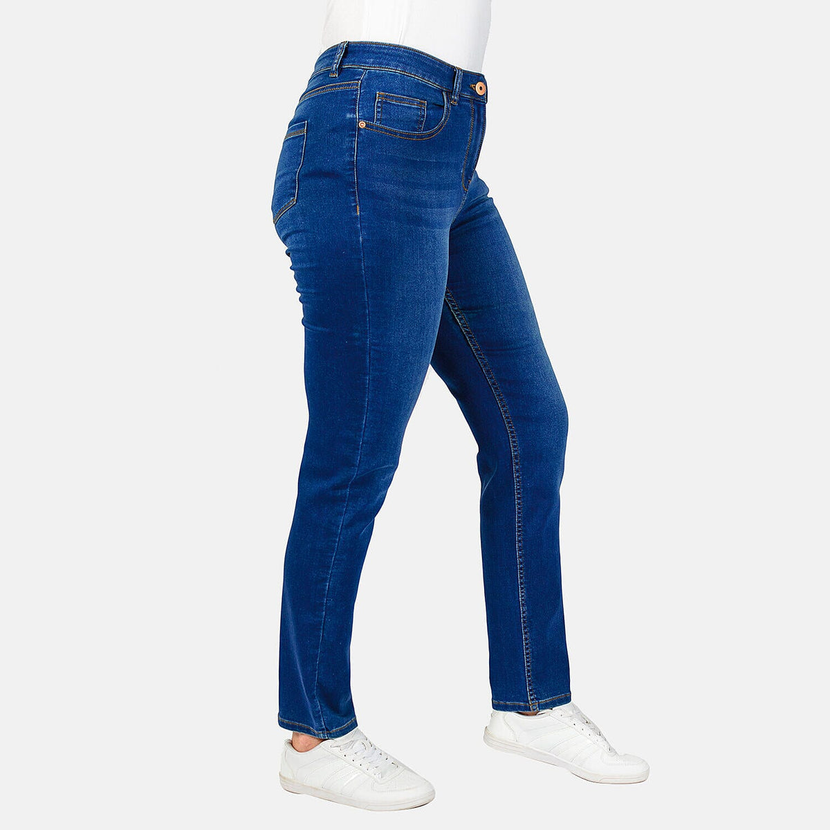 TAMSY - Angelina Relaxed Skinny Stretch Jean (Size 10) - Mid Blue 8731246 8