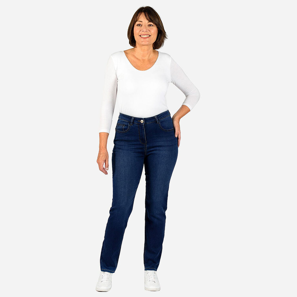 TAMSY - Angelina Straight Fit Jeans (Size 18) - Indigo