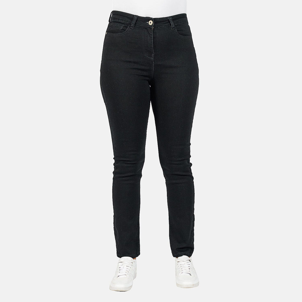 TAMSY - Angelina Relaxed Skinny Stretch Jean (Size 8) - Black