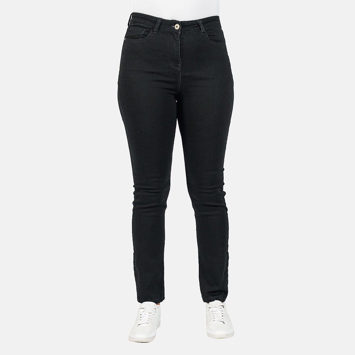 Angelina Relaxed Skinny Stretch Jean (Size 10) - Black 8731292 2