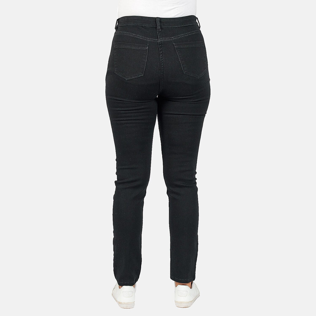 Angelina Relaxed Skinny Stretch Jean (Size 10) - Black 8731292 4