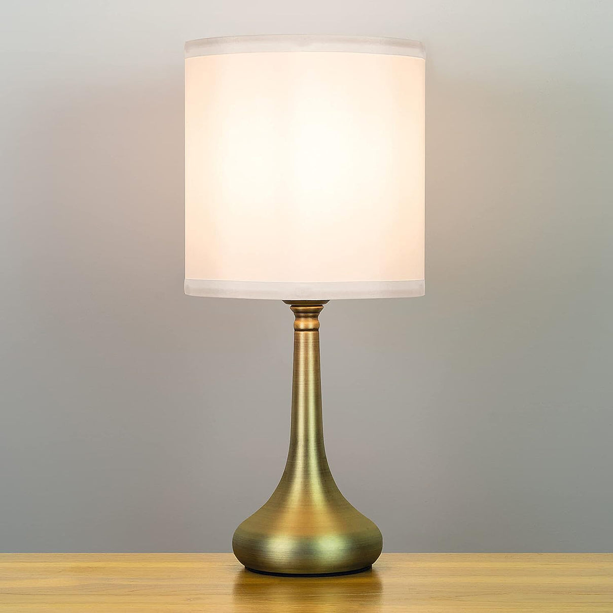 Sarav Chrome Touch Lamp with Grey Shade 8046231 3