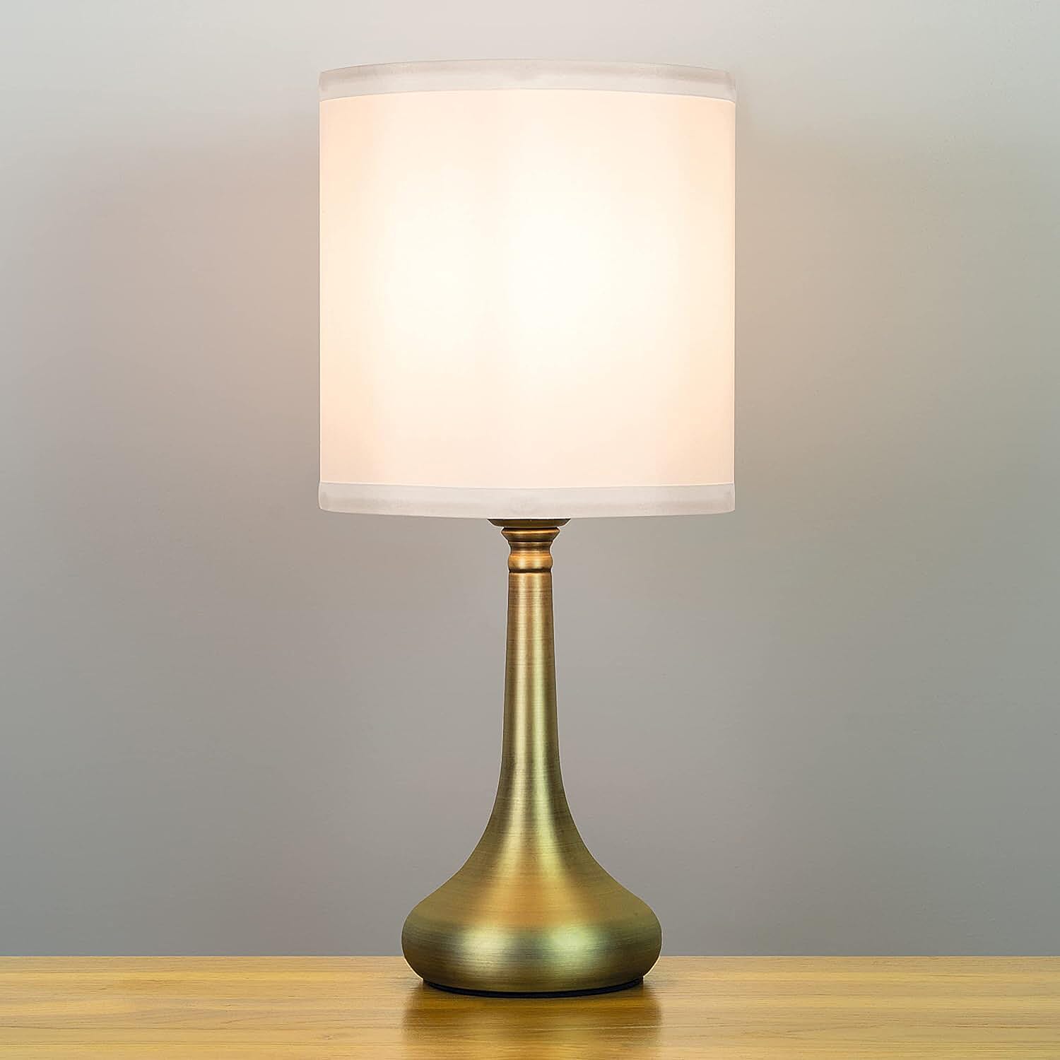 Sarav Chrome Touch Lamp with Grey Shade 8046231 3