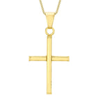 9K Yellow Gold Plain Cross Pendant