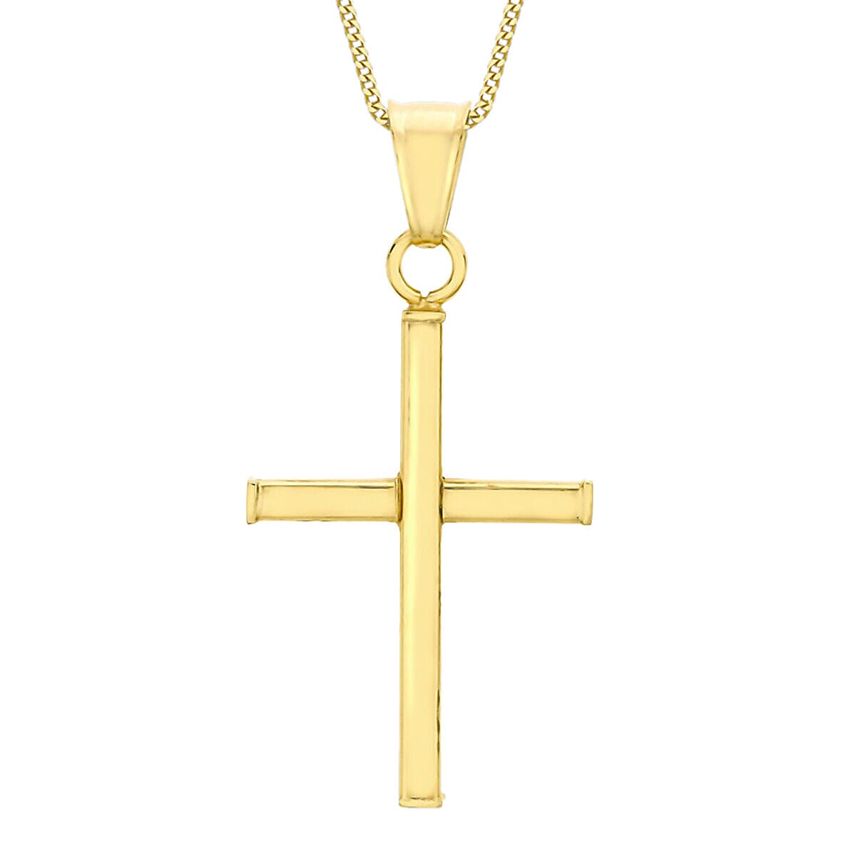 9K Yellow Gold Plain Cross Pendant 7386459 0