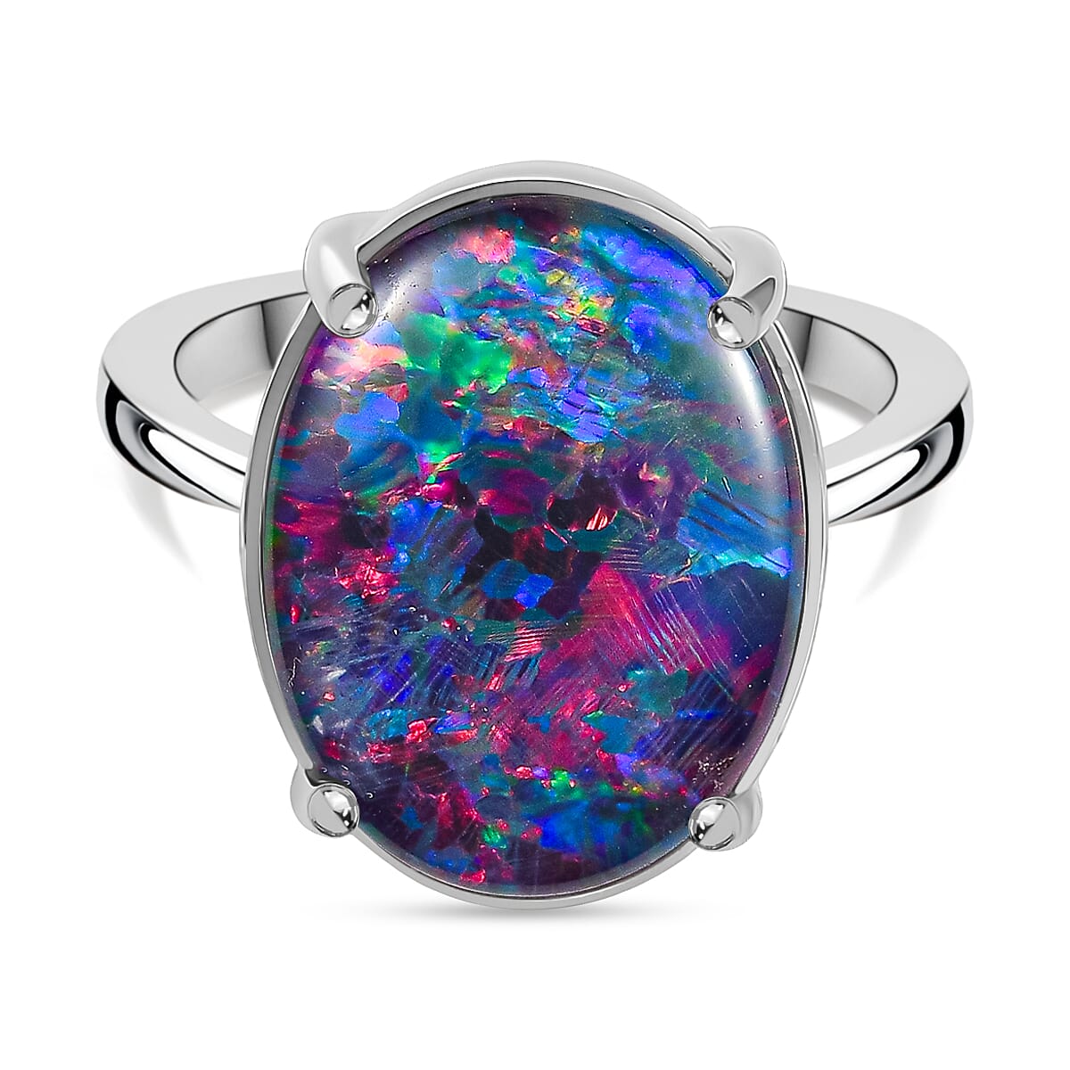 RHAPSODY 950 Platinum AAAA Australian Boulder Opal (18X13mm) Solitaire Ring 8152774 0