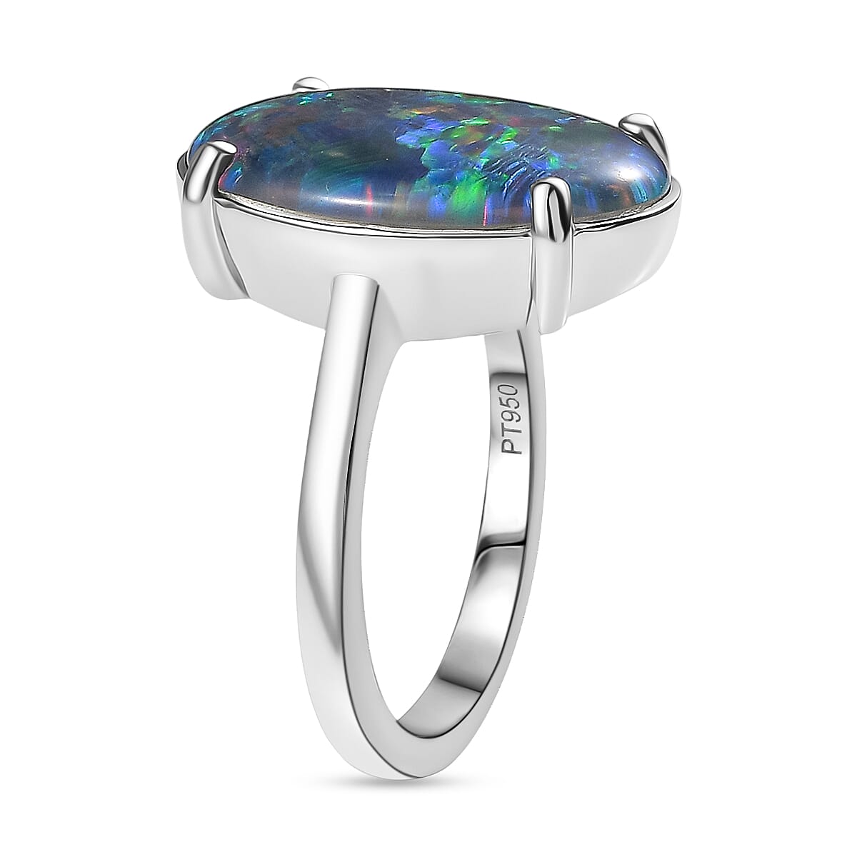 RHAPSODY 950 Platinum AAAA Australian Boulder Opal (18X13mm) Solitaire Ring 8152774 4