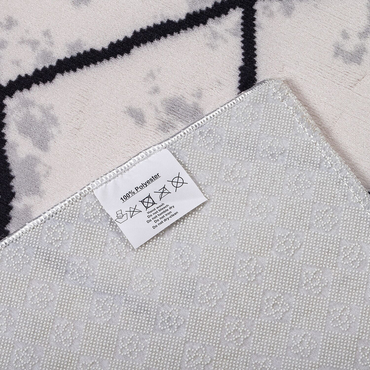 Anti-Slip Latex Rugs (Size 130x60 cm) - White and Black 7282925 2