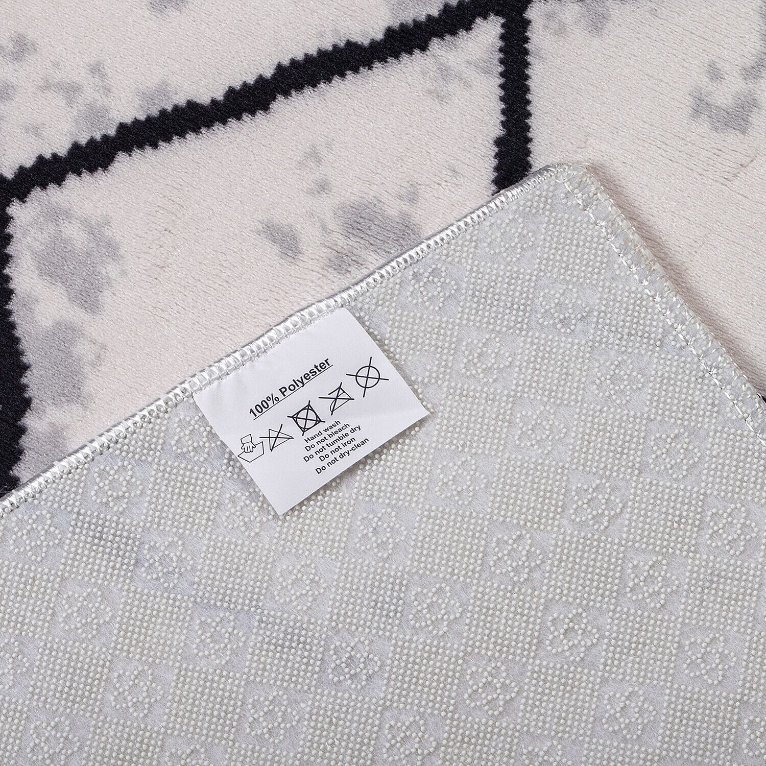 Anti-Slip Latex Rugs (Size 130x60 cm) - White and Black 7282925 2
