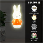 Miffy Night Lamp with Auto Dim Sleep Function - Orange - White