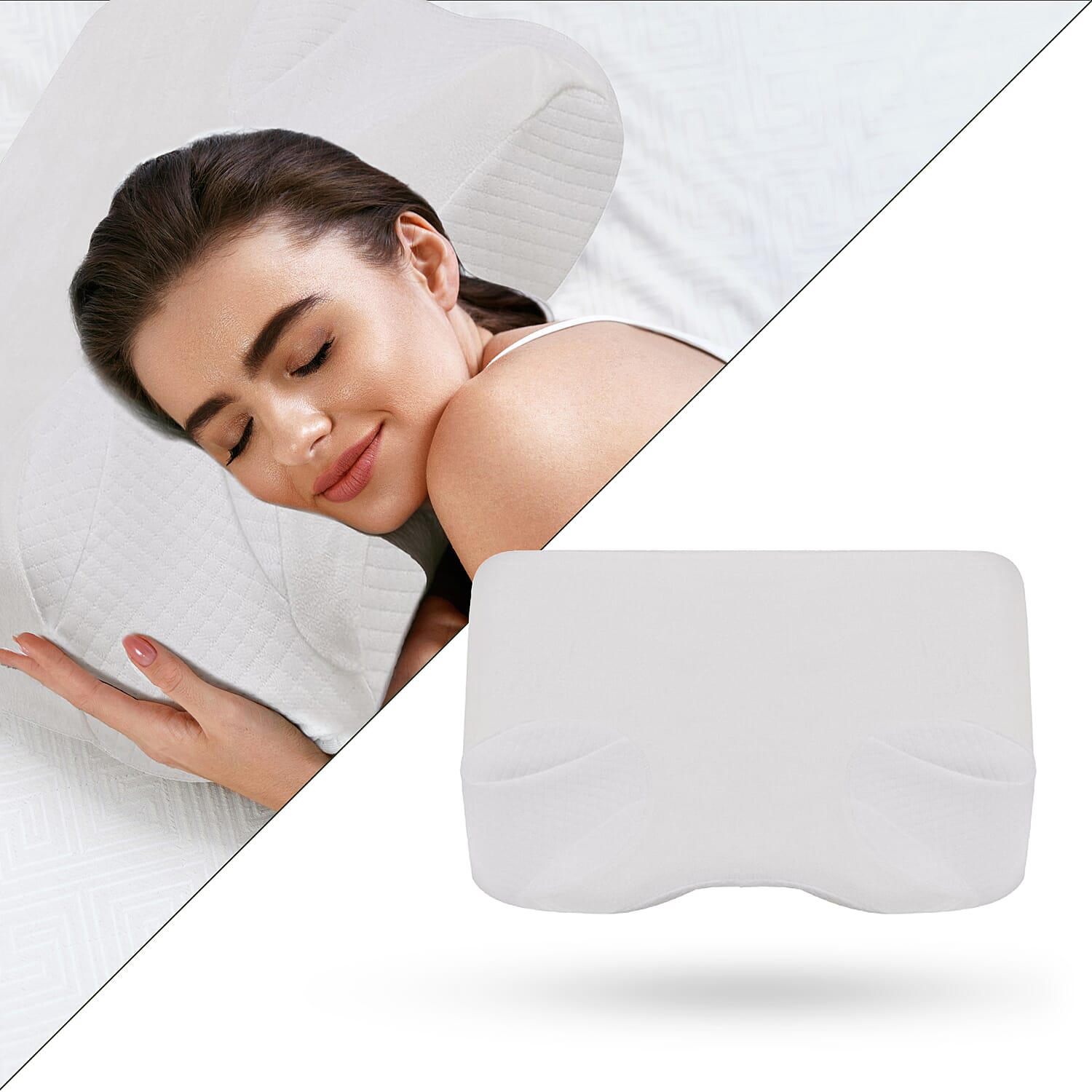 Anti Snore Memory Foam Pillow - Contoured Neck and Head Support - Soft &amp; Breathable 7196501 0