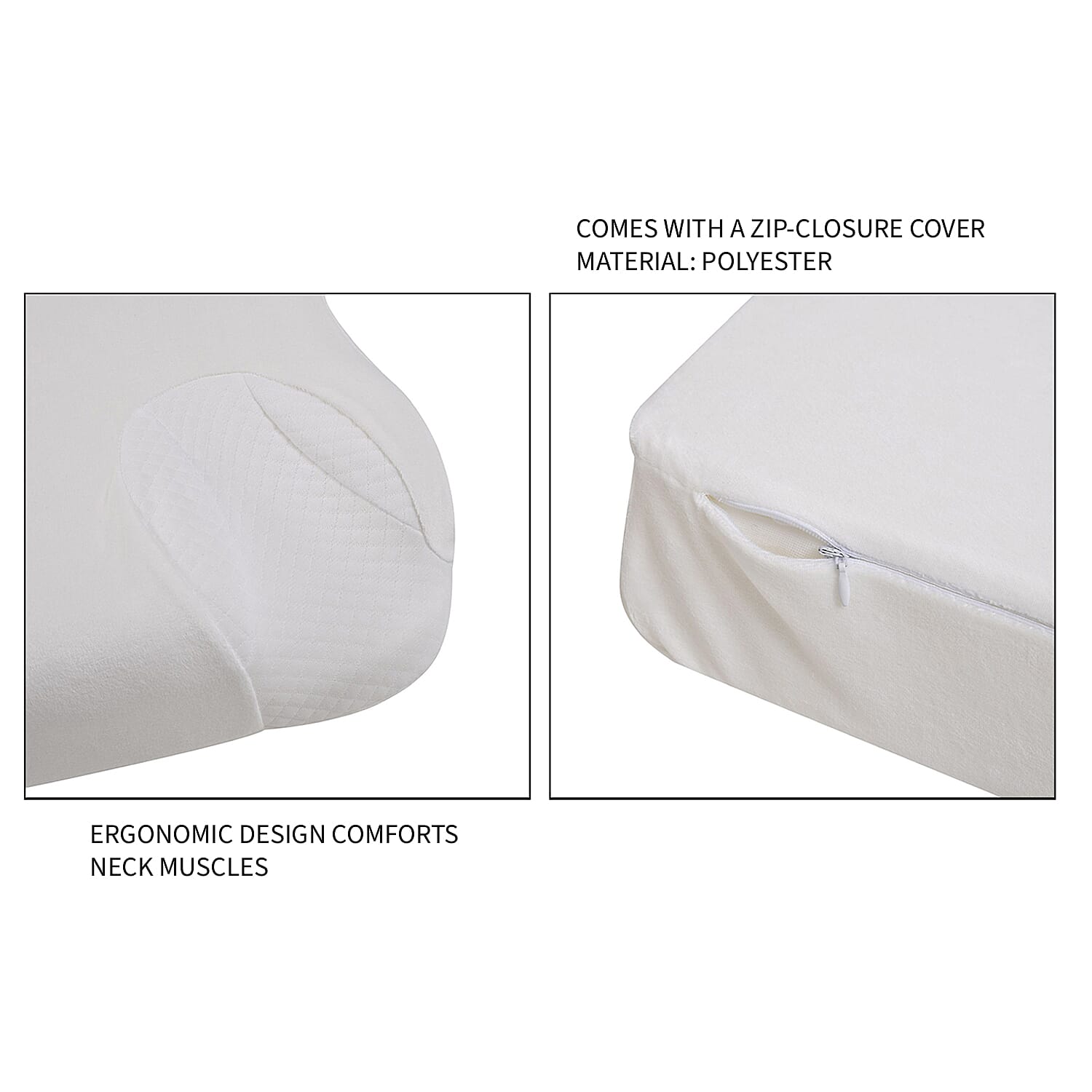 Anti Snore Memory Foam Pillow - Contoured Neck and Head Support - Soft &amp; Breathable 7196501 8