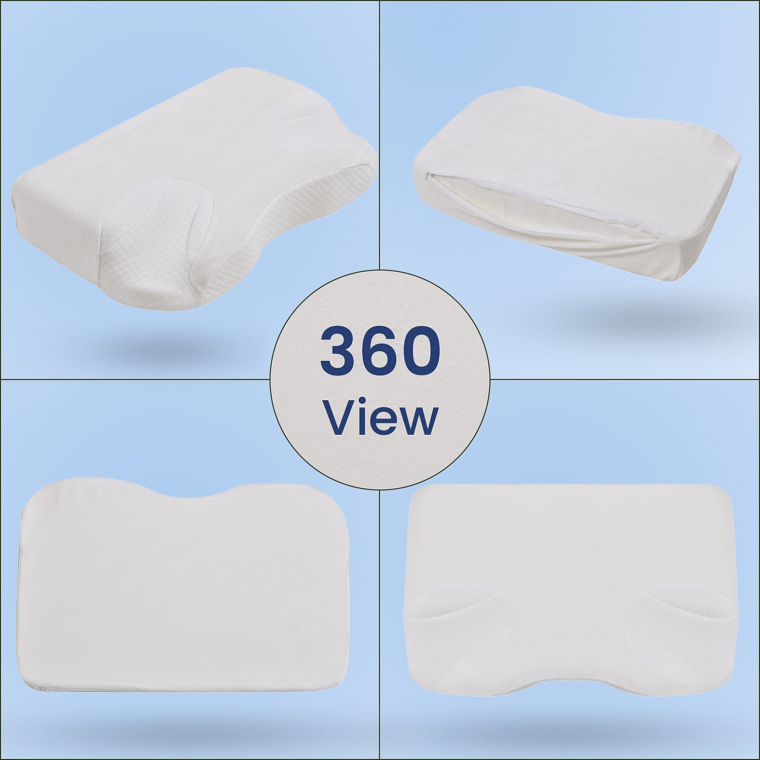 Anti Snore Memory Foam Pillow - Contoured Neck and Head Support - Soft &amp; Breathable 7196501 9