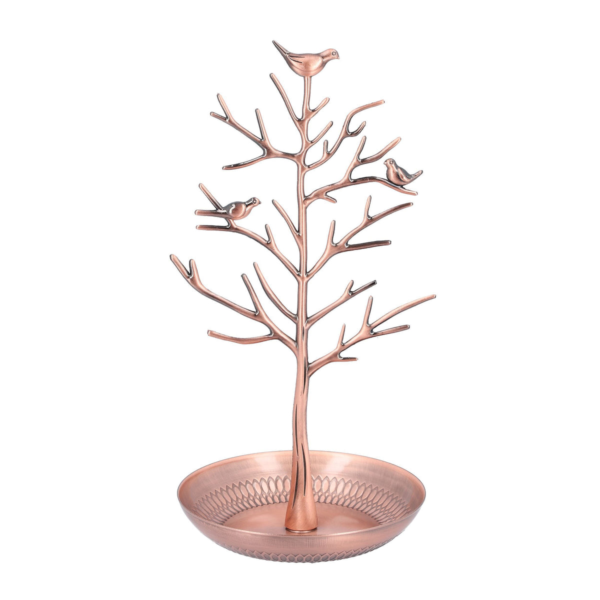 Vintage Style Antique Birds on Tree Jewellery Holder Stand (Size 30x15Cm) - Bronze V32645655 0