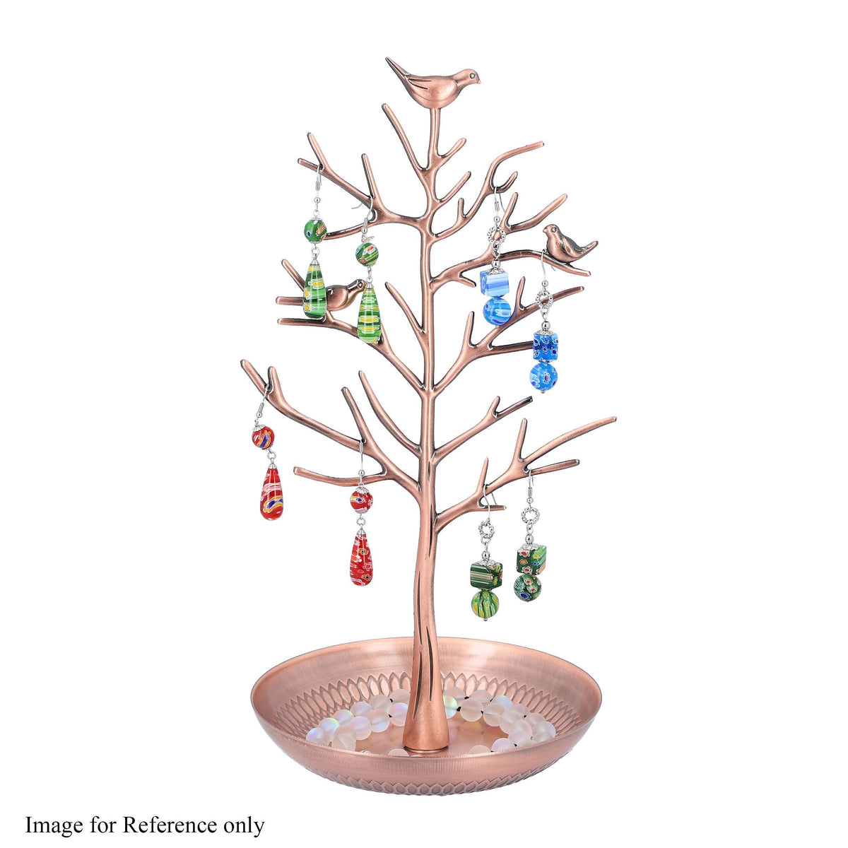 Vintage Style Antique Birds on Tree Jewellery Holder Stand (Size 30x15Cm) - Bronze V32645655 2