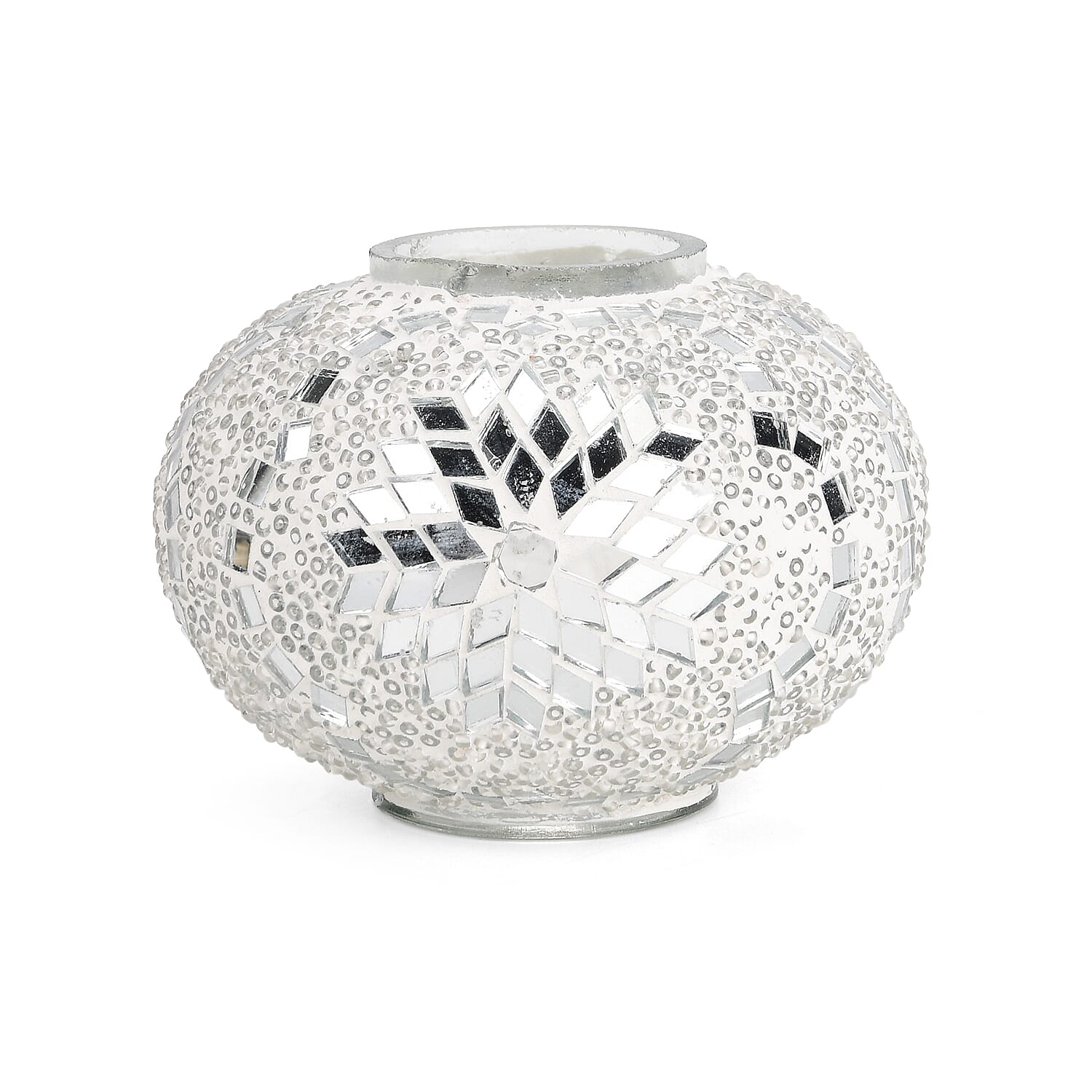 Handmade Moroccan Style Mosaic Table Lamp - White 8126293 5