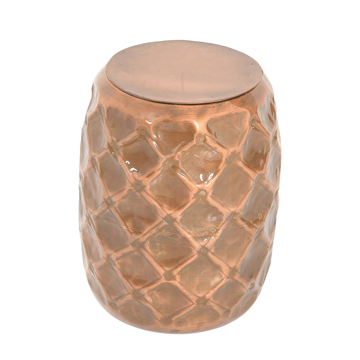 Antique Hammered Pattern Bronze Finished Stool with Storage (Size 14x11x11 Cm) 6270578 3