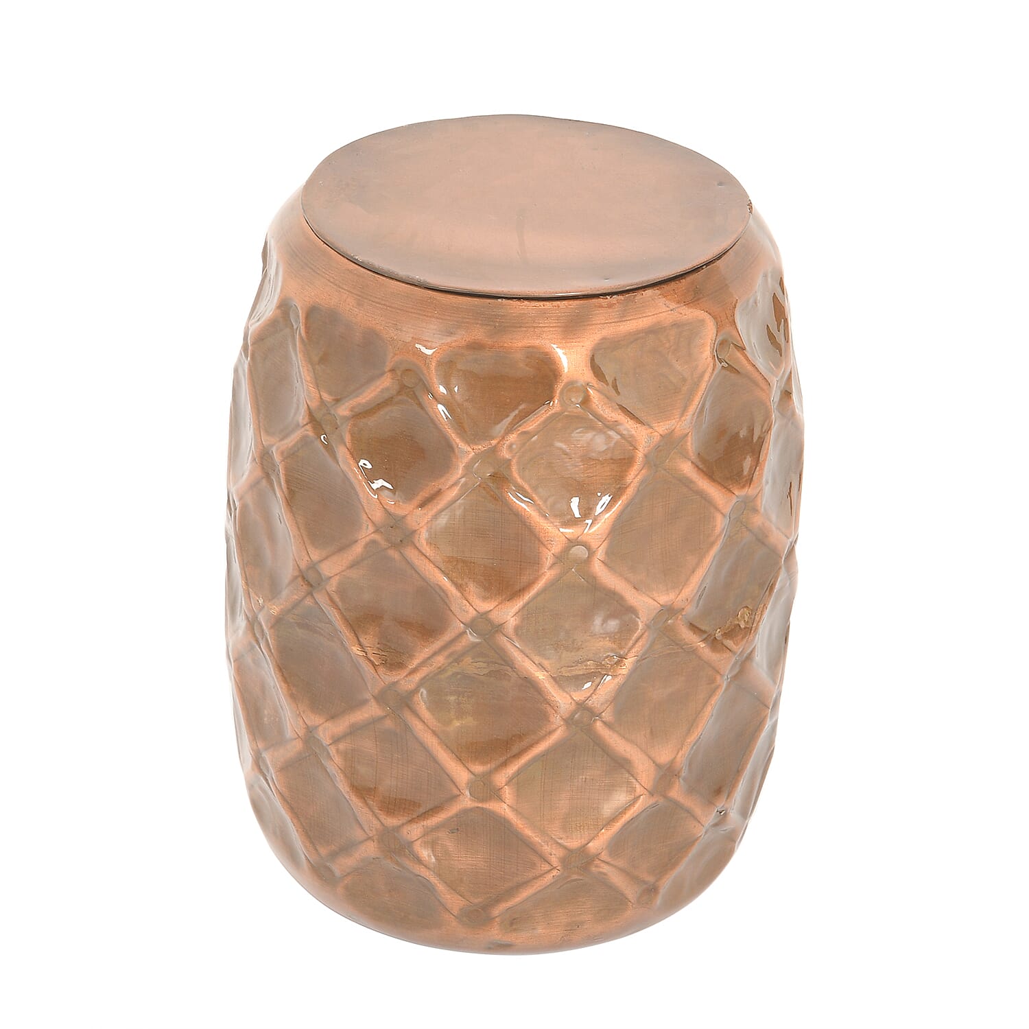 Antique Hammered Pattern Bronze Finished Stool with Storage (Size 14x11x11 Cm) 6270578 3