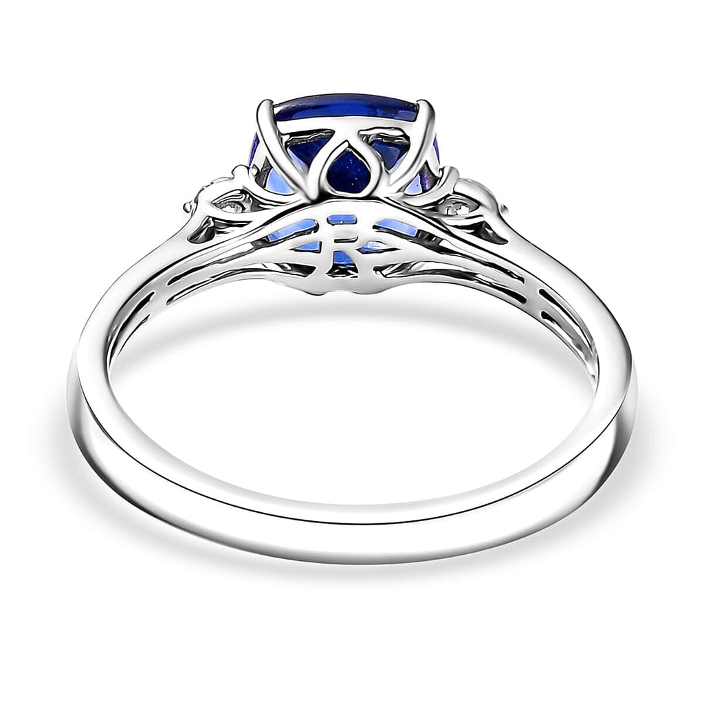 RHAPSODY 950 Platinum AGI Certified AAAA Tanzanite & (VS-E-F) White Diamond Solitaire Ring 2.79 Ct.