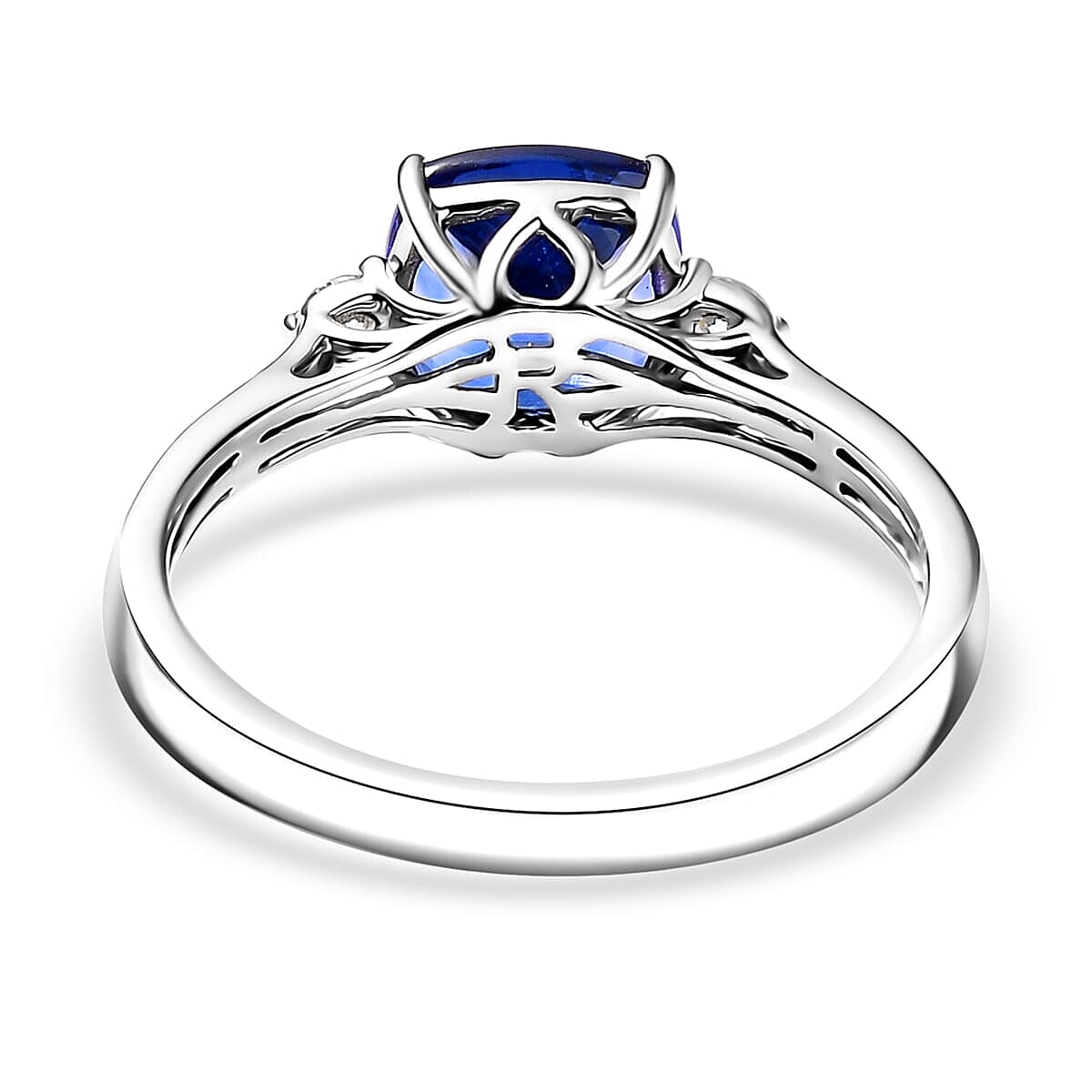 Certified &amp; Appraised RHAPSODY 950 Platinum AAAA Tanzanite ring with White Diamond 2.79 Ct. 8084532 10
