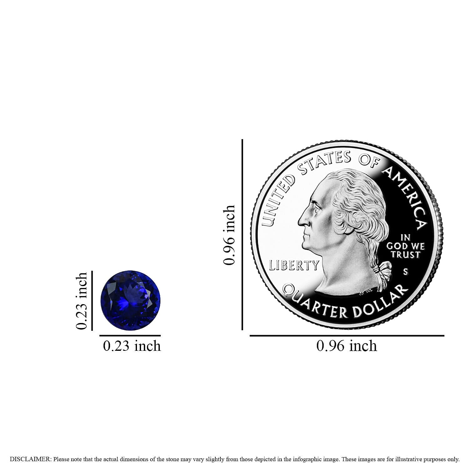 Certified &amp; Appraised 0.8 Ct. AAAA Tanzanite Loose Gemstone in Round Shape (6 MM) 6303570 2