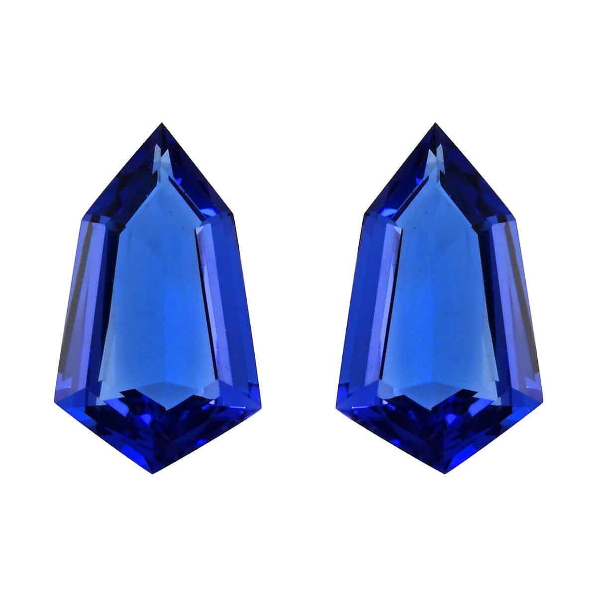 Certified &amp; Appraised 10.4 Ct. Set of 2 AAAA Tanzanite Loose Gemstones (17.6 X 10.1 MM) 7861942 0