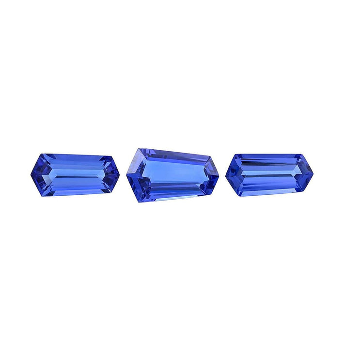 Certified &amp; Appraised 18.77 Ct. Set of 3 AAAA Tanzanite Loose Gemstones 7861940 1