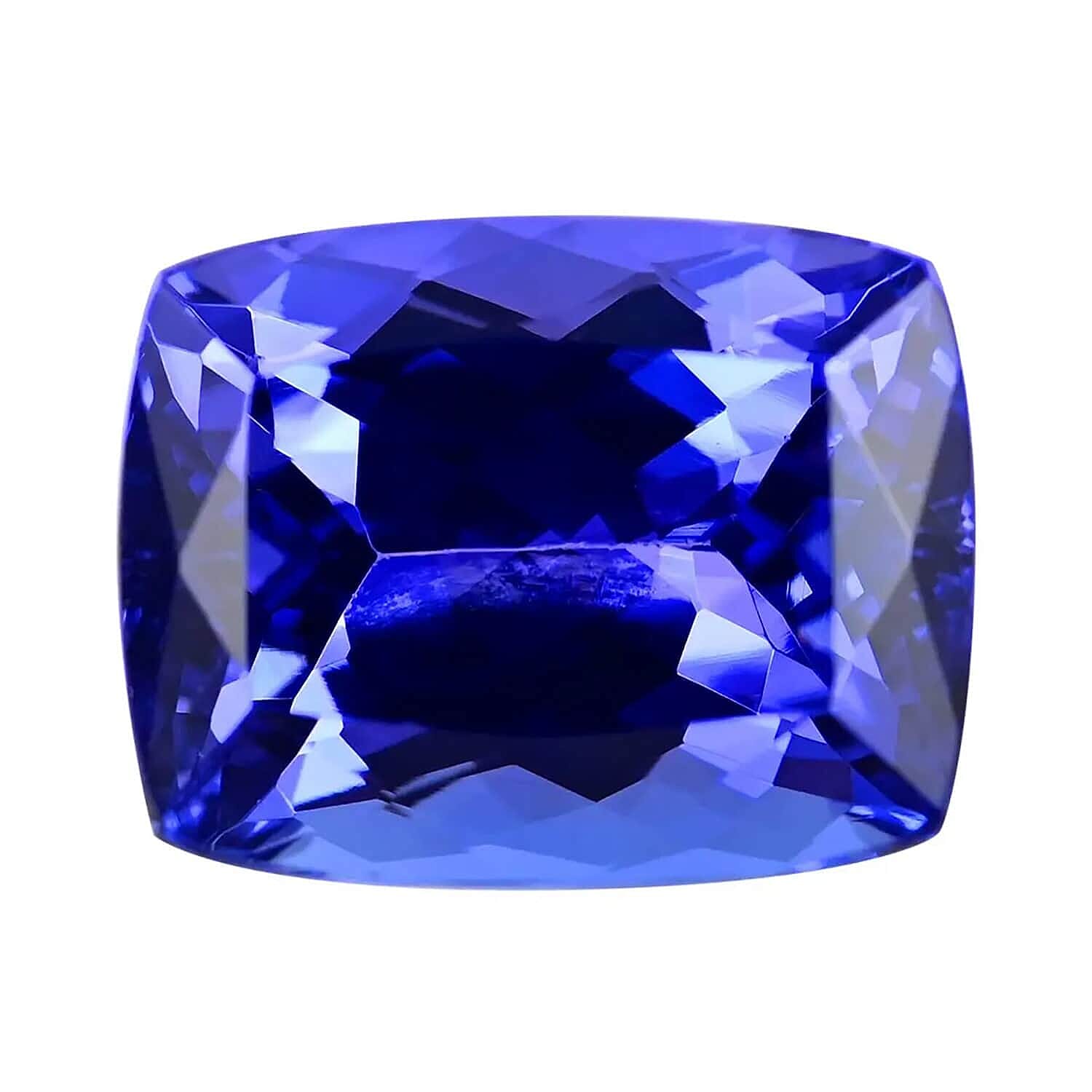 Certified &amp; Appraised 2.1 Ct. AAAA Tanzanite Loose Gemstone in Cushion Shape (9 x 7 MM) 6303582 0