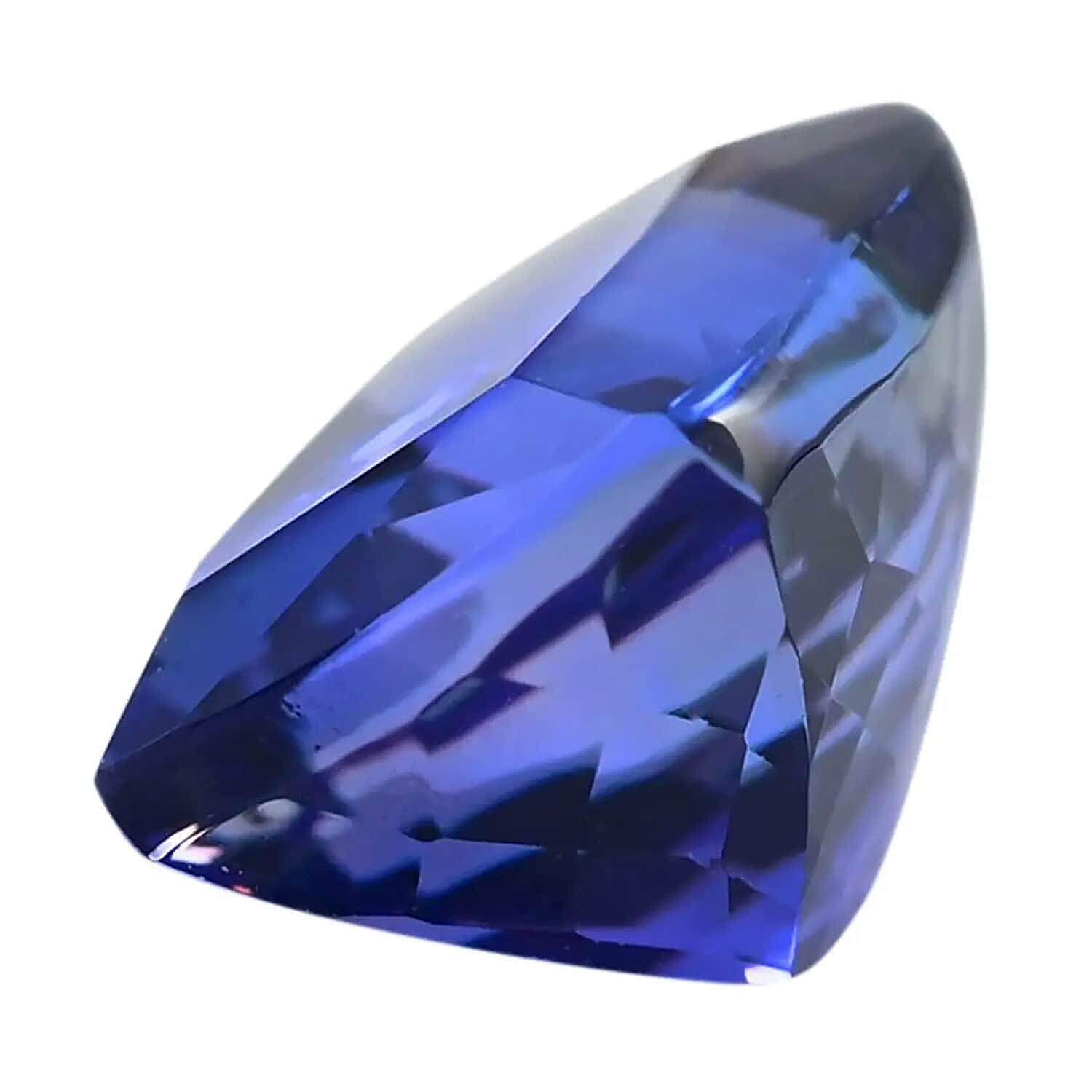 Certified &amp; Appraised 2.1 Ct. AAAA Tanzanite Loose Gemstone in Cushion Shape (9 x 7 MM) 6303582 1