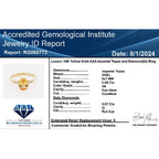 10K Yellow Gold  AAA   Imperial Topaz ,  White Diamond  I2 Ring 2.15 ct,  Gold Wt. 2.95 Gms  2.150  Ct.