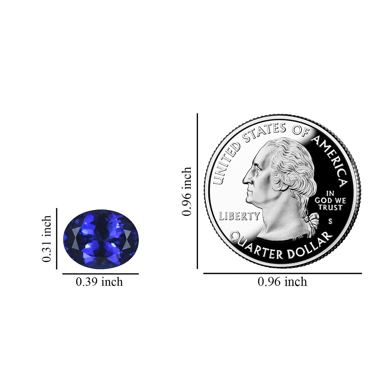 Certified &amp; Appraised 2.5 Ct. Tanzanite Loose Gemstone in Oval Shape (10 x 8 MM) 6303562 2