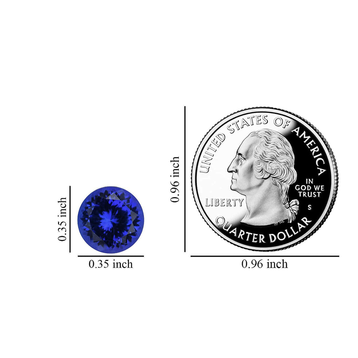 Certified &amp; Appraised 2.8 Ct. AAAA Tanzanite Loose Gemstone in Round Shape (9 MM) 6303574 2
