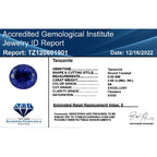 Appraised AAAA AGI Certified Tanzanite Round Shape Gemstone 2.00 Ct.