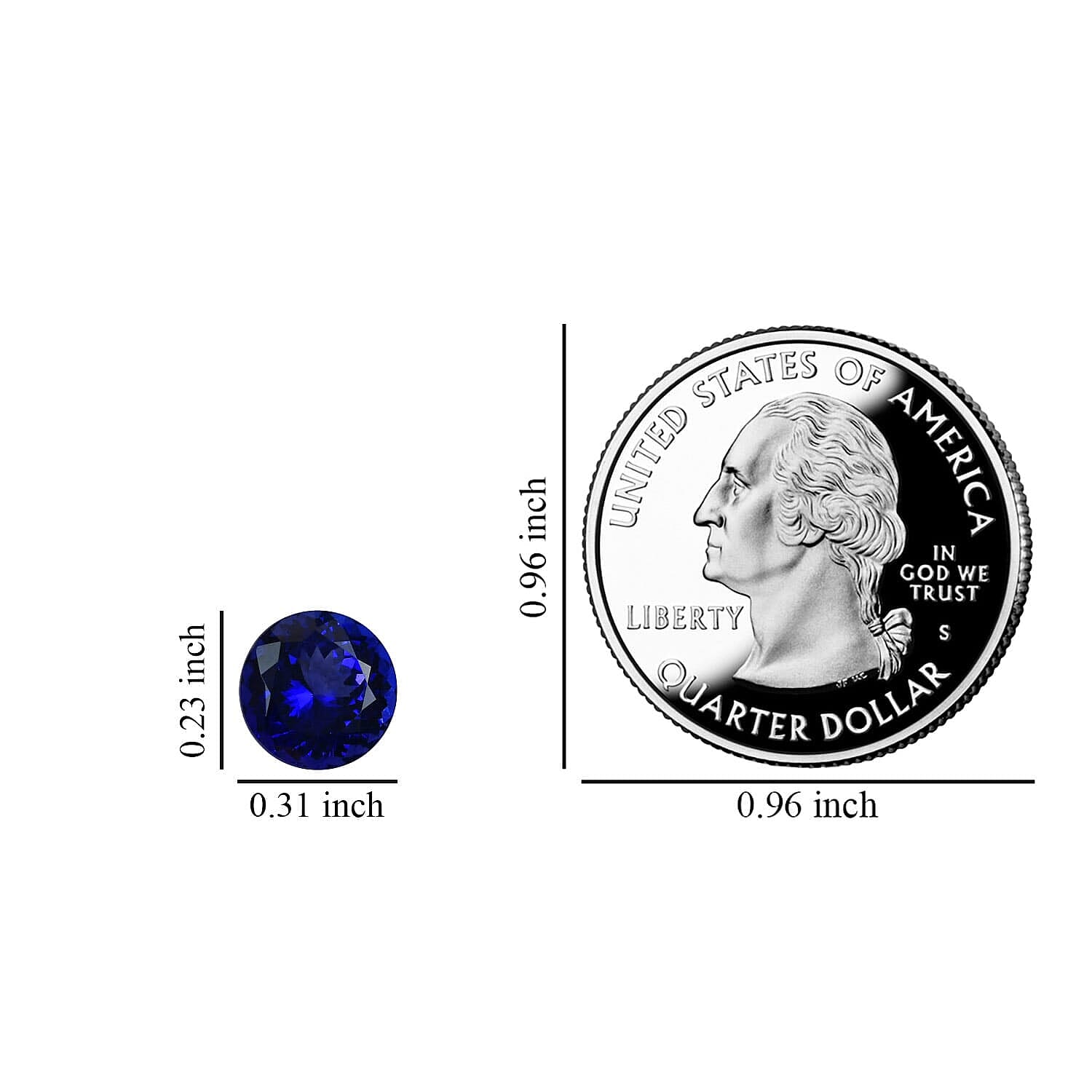 Certified &amp; Appraised 2 Ct. AAAA Tanzanite Loose Gemstone in Round Shape (8 MM) 6303573 2