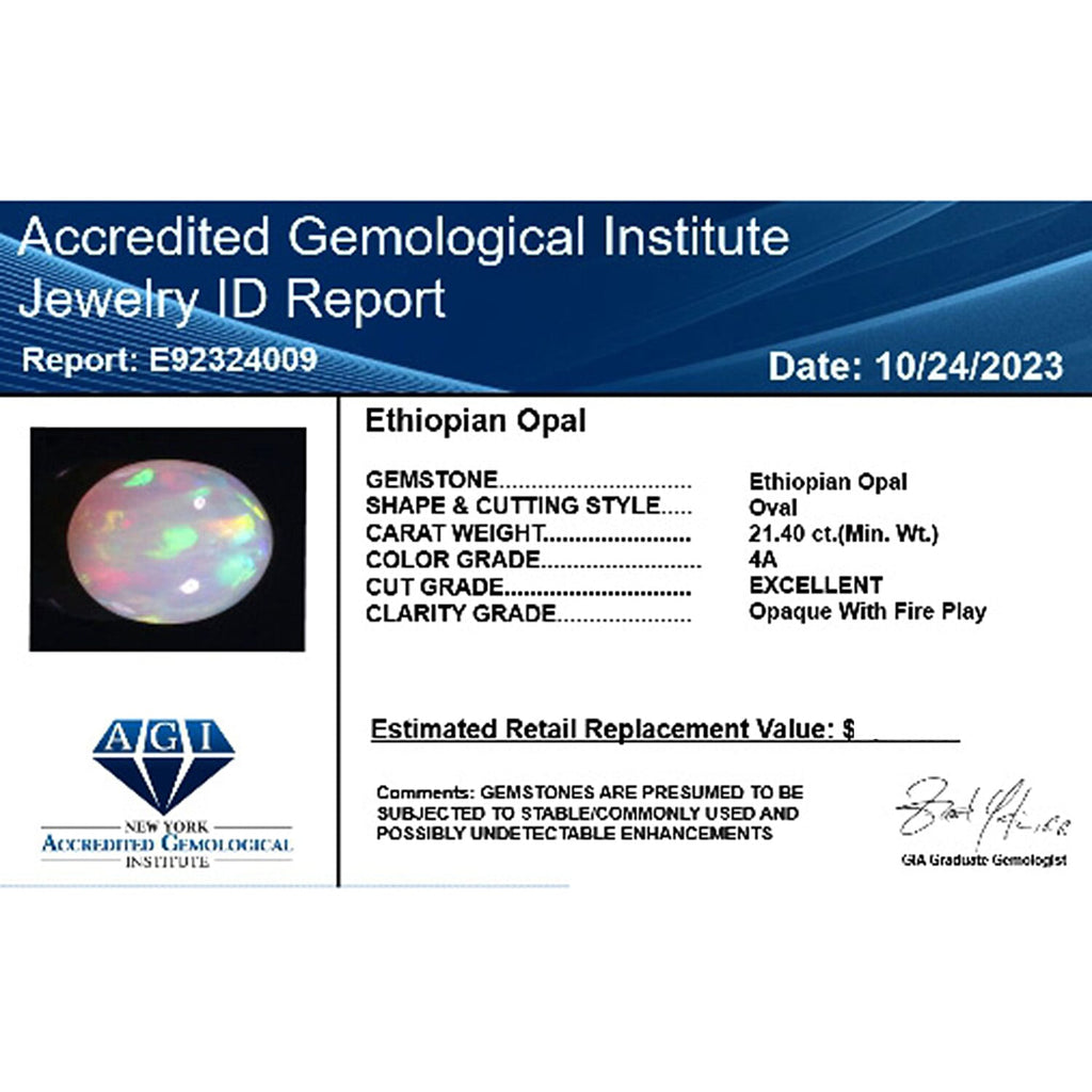 Ethiopian Opal Oval Size Varies