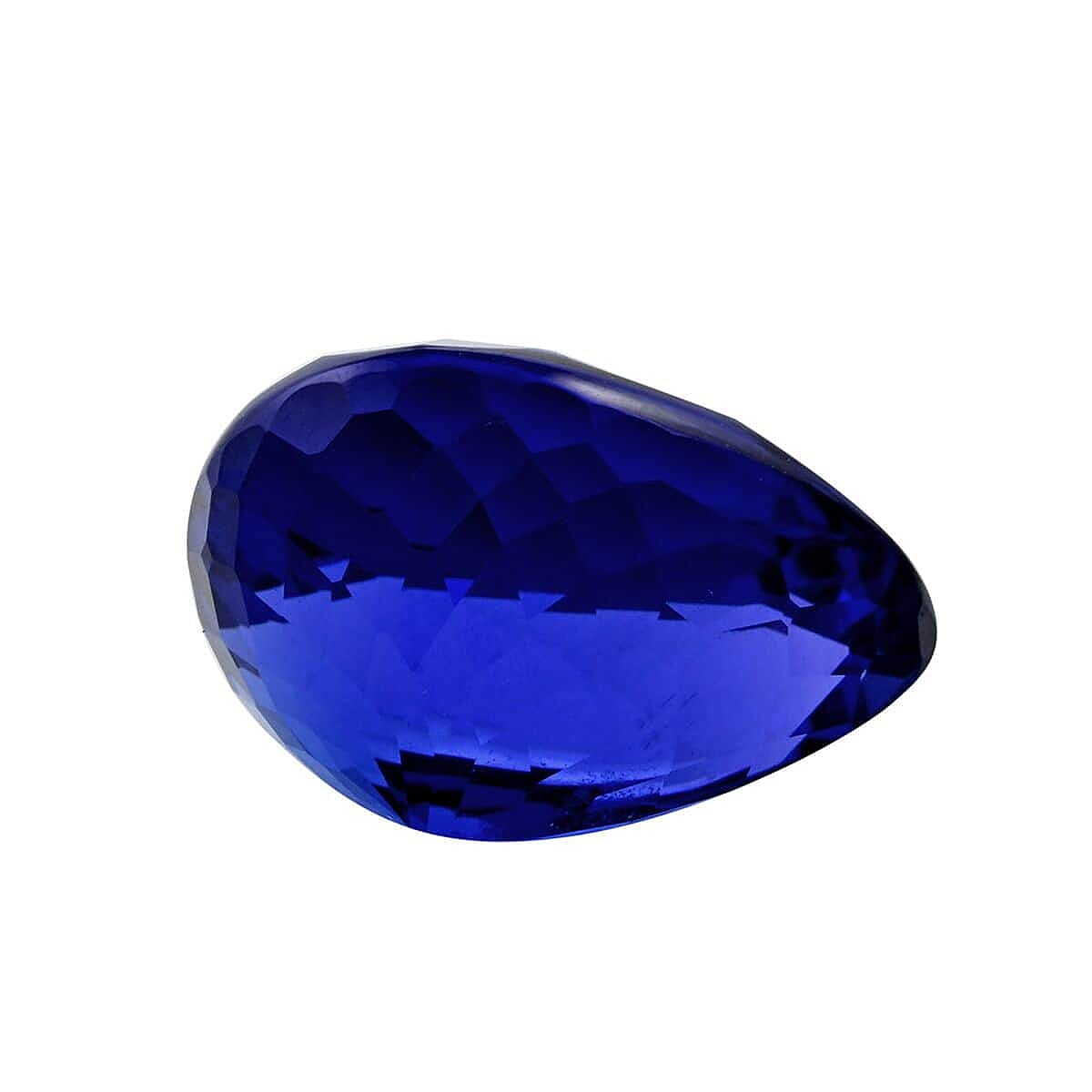 Certified &amp; Appraised 22.37 Ct. AAAA Tanzanite Loose Gemstone in Pear Shape 7674482 2