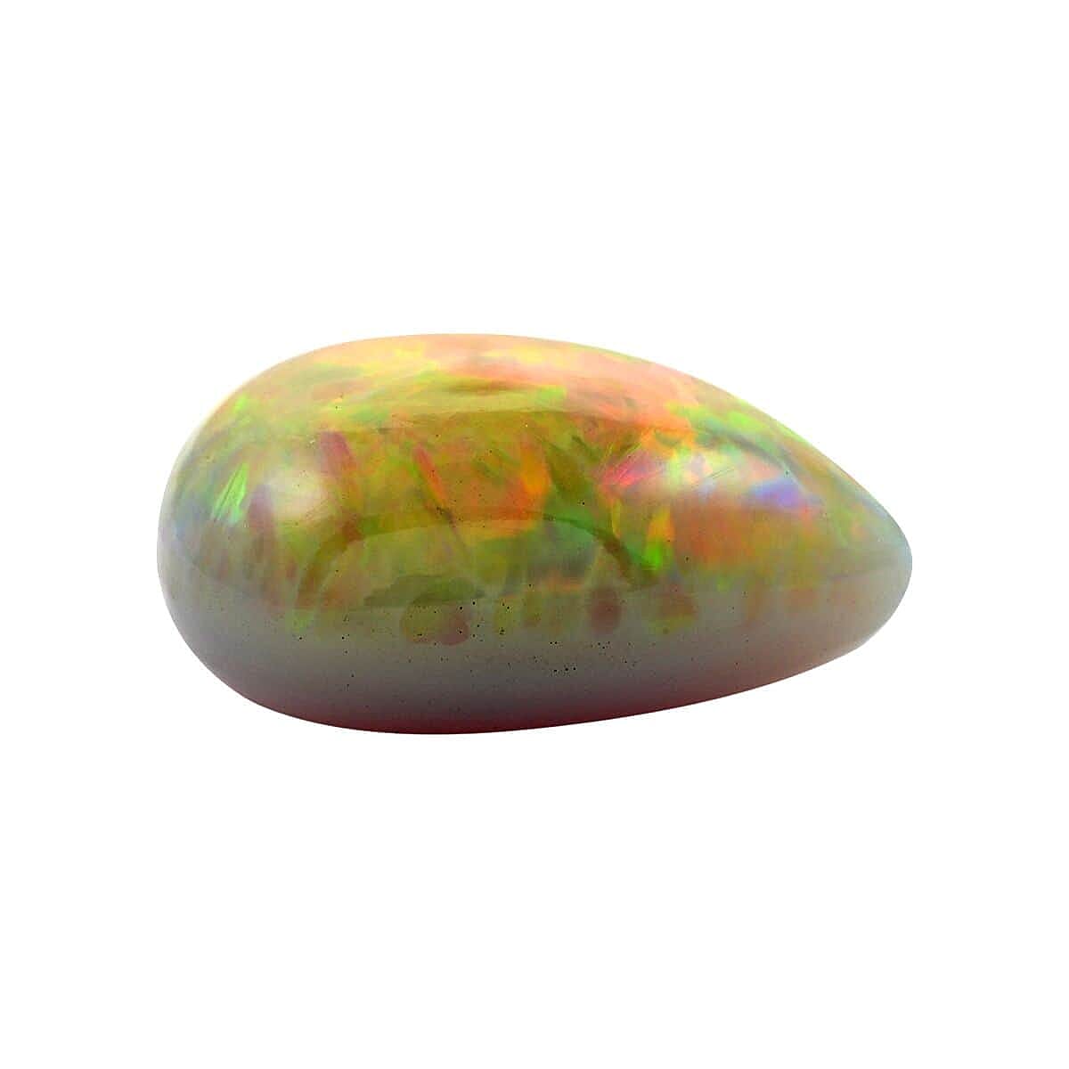 Certified &amp; Appraised 23.2 Ct. AAAA Ethiopian Opal Loose Gemstone in Pear Shape 7890024 1