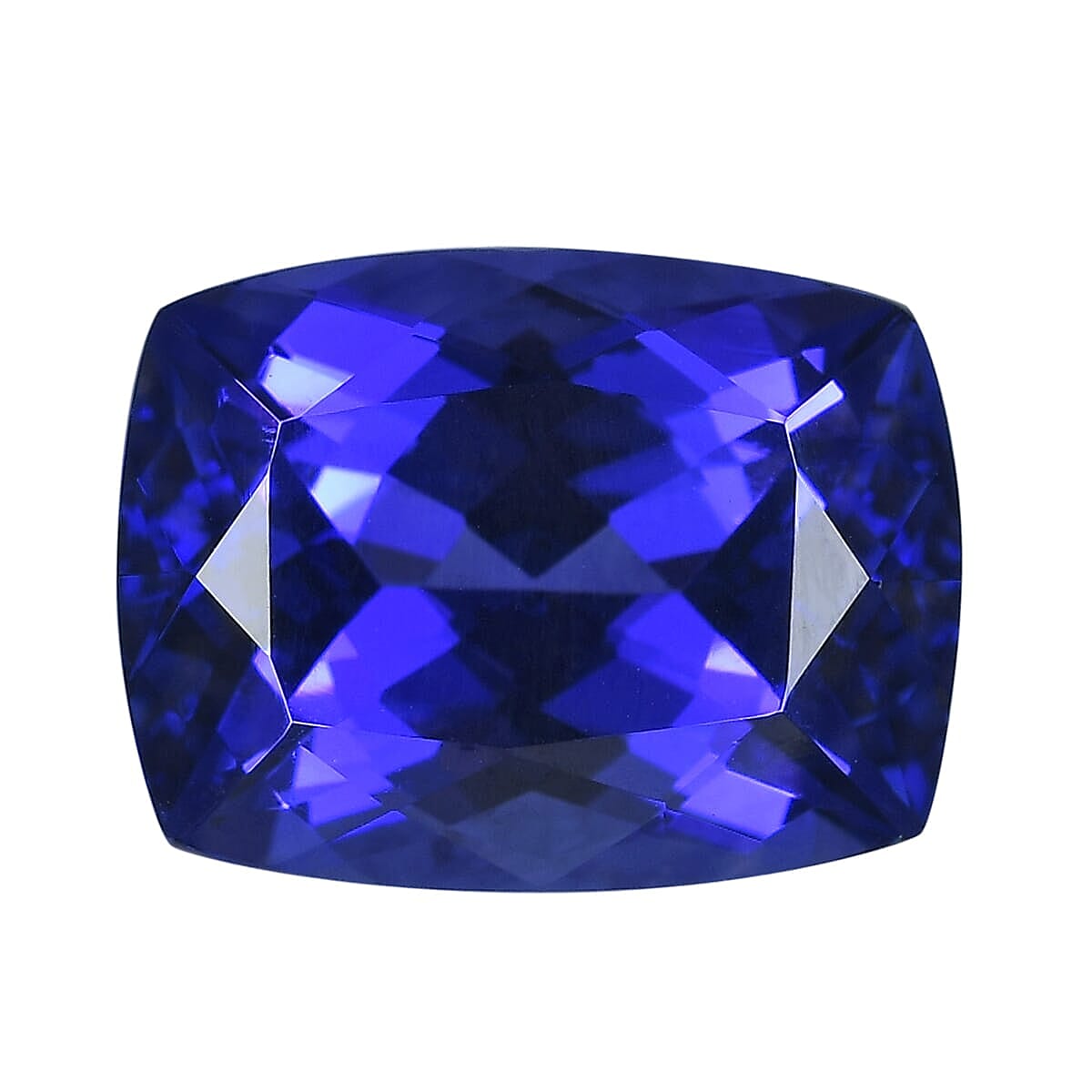 Certified &amp; Appraised 3.1 Ct. AAAA Tanzanite Loose Gemstone in Cushion Shape (Shape 9 x 9 MM) 6303579 0